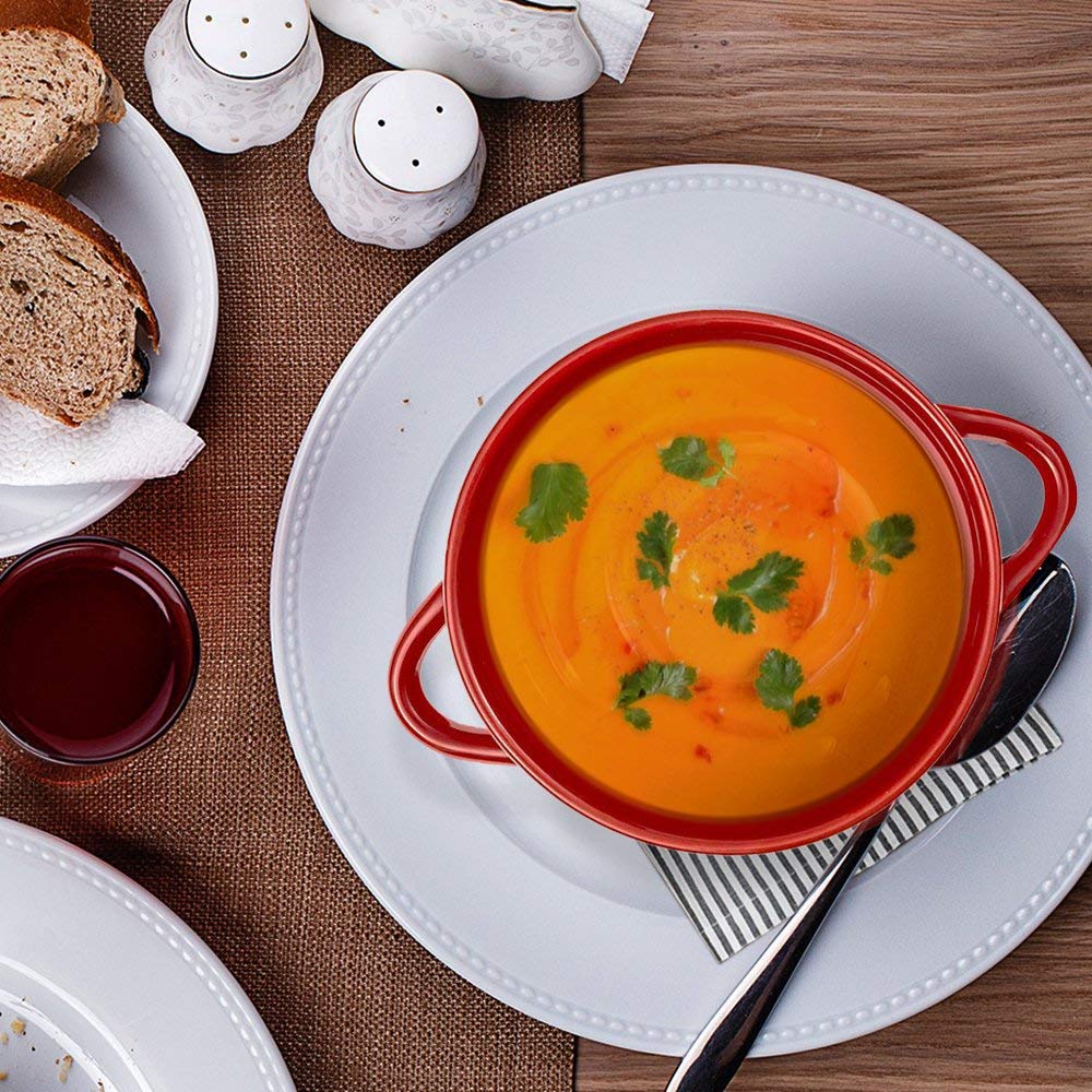 Ceramic Soup Bowls, 18 oz, Set of 4