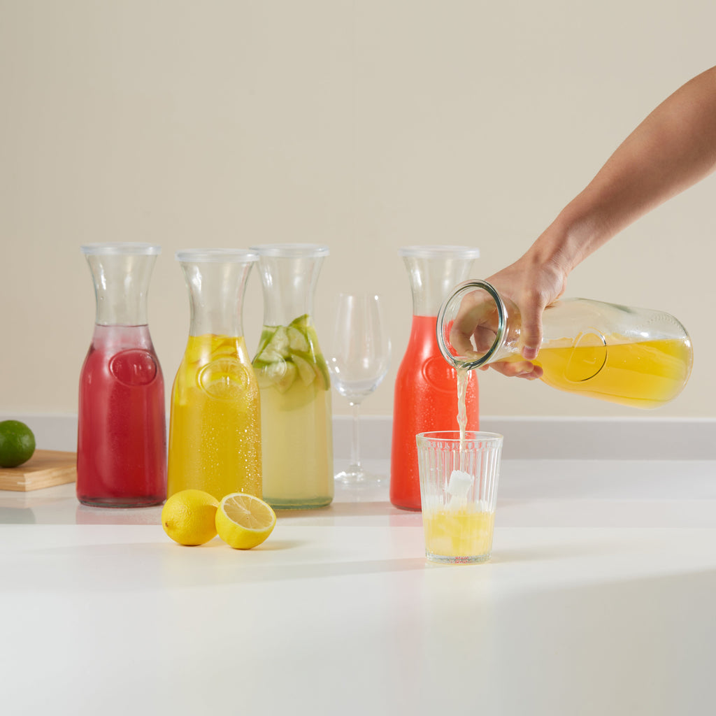 Glass Carafes with Lids