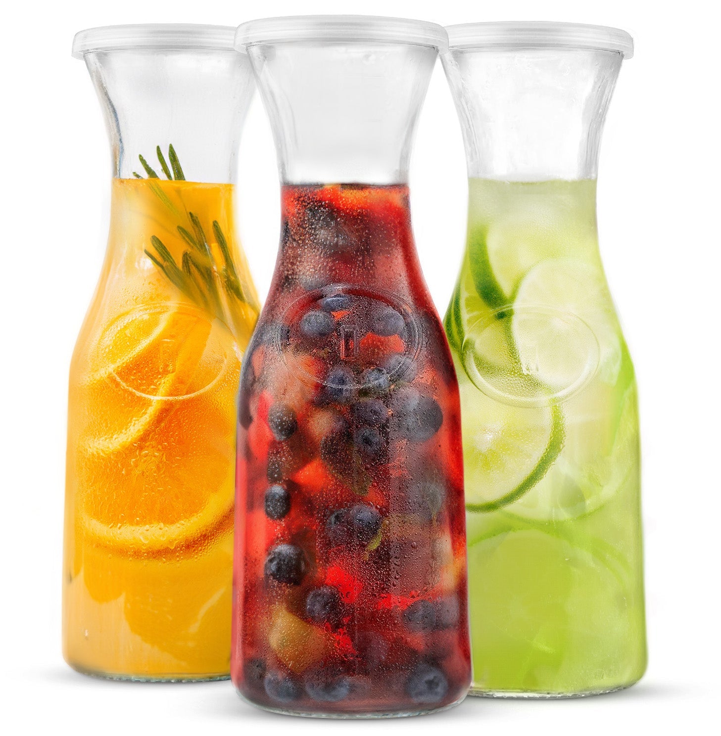 Glass Carafes with Lids