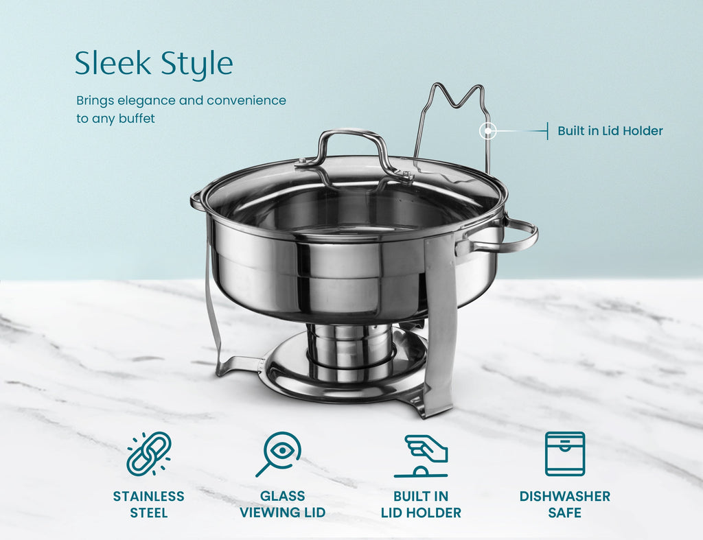 Stainless Steel Chafing Dish, 4.5 Qt