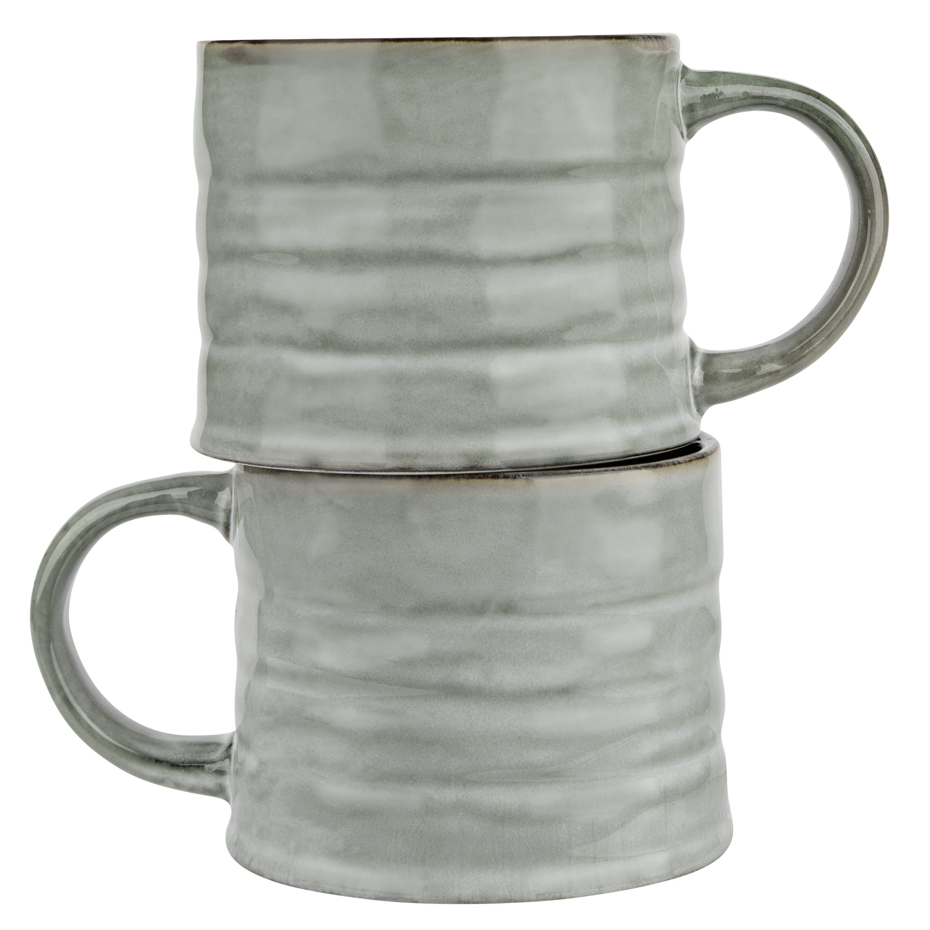 Glazed Coffee Mugs, 15 oz, Set of 2