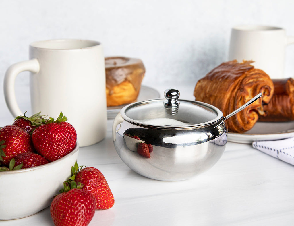 Large Stainless Steel Sugar Bowl, 16 oz