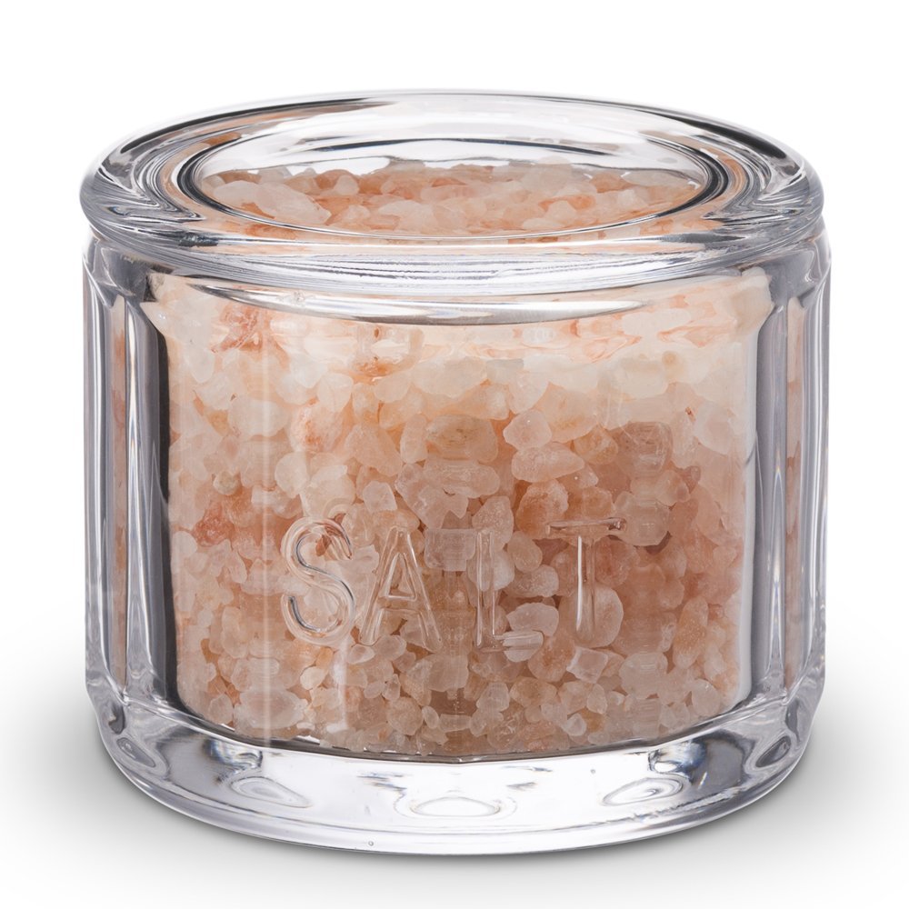 Round Glass Salt Cellar with Lid