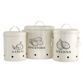 Potato, Onion & Garlic Kitchen Storage Canisters, Set of 3