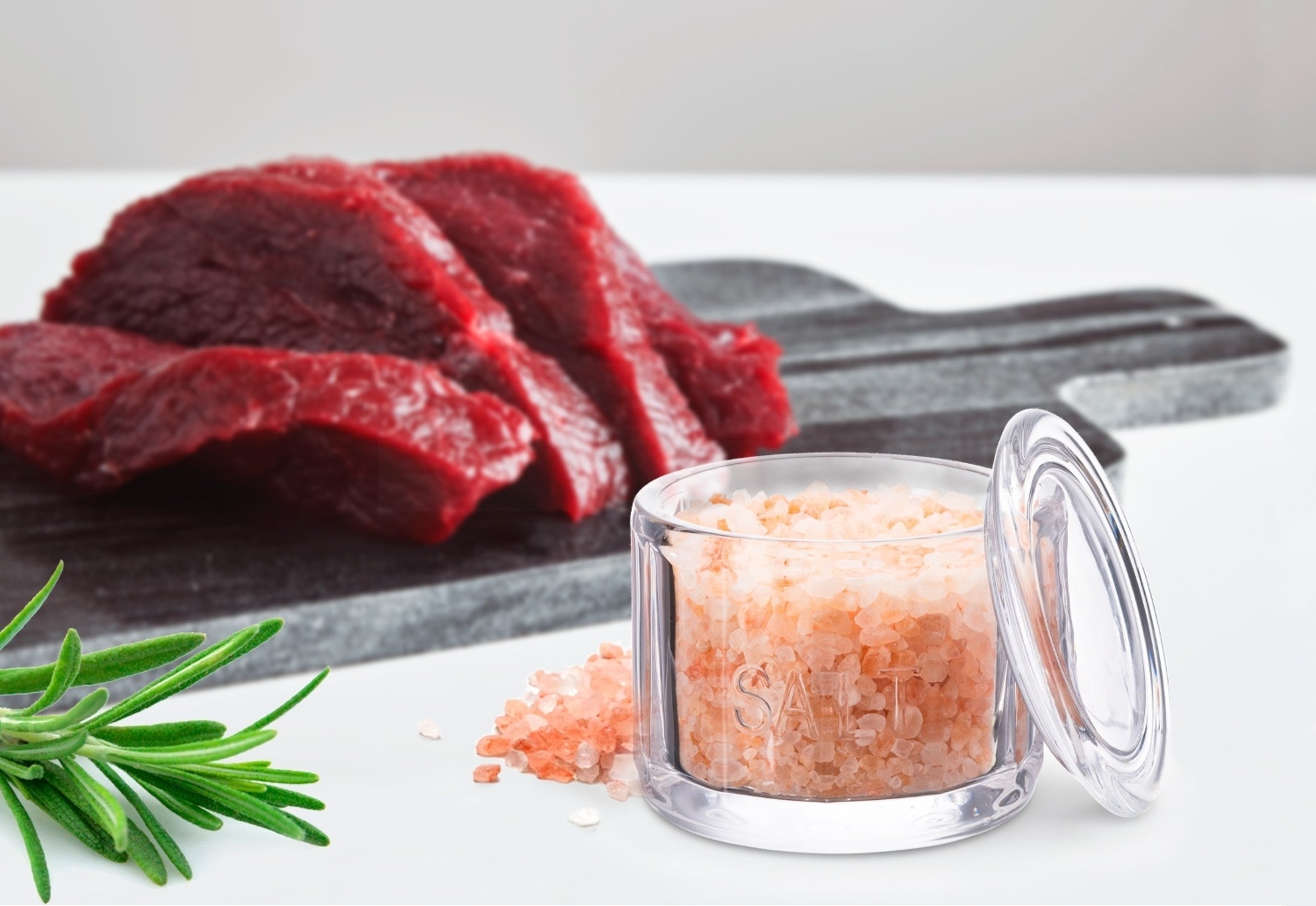 Round Glass Salt Cellar with Lid