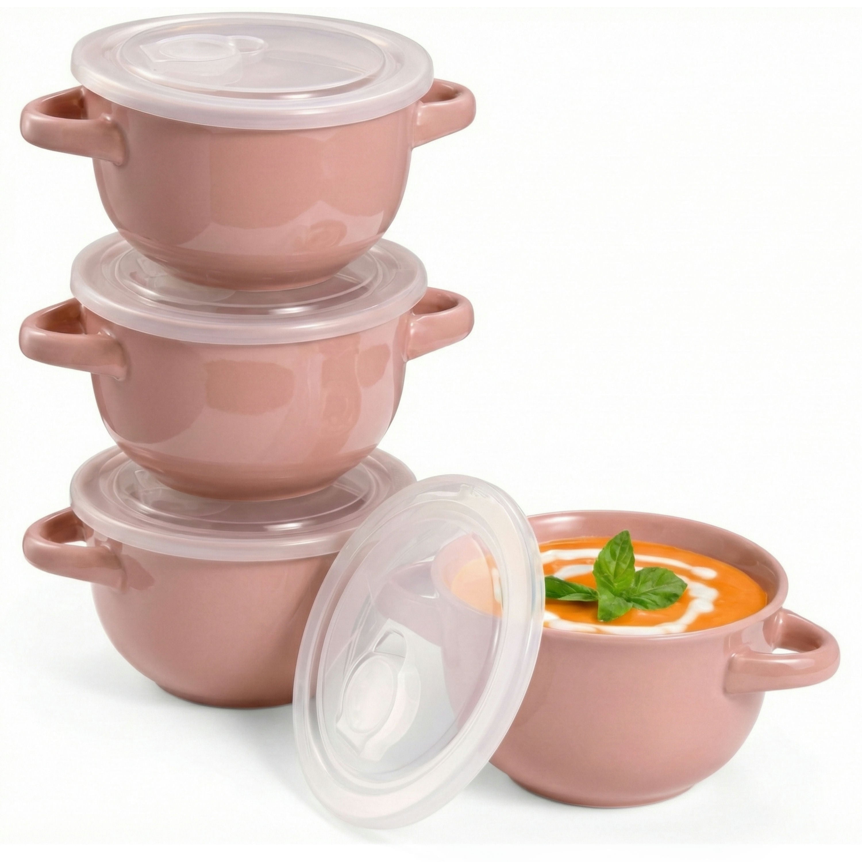 Ceramic Soup Bowls, 18 oz, Set of 4