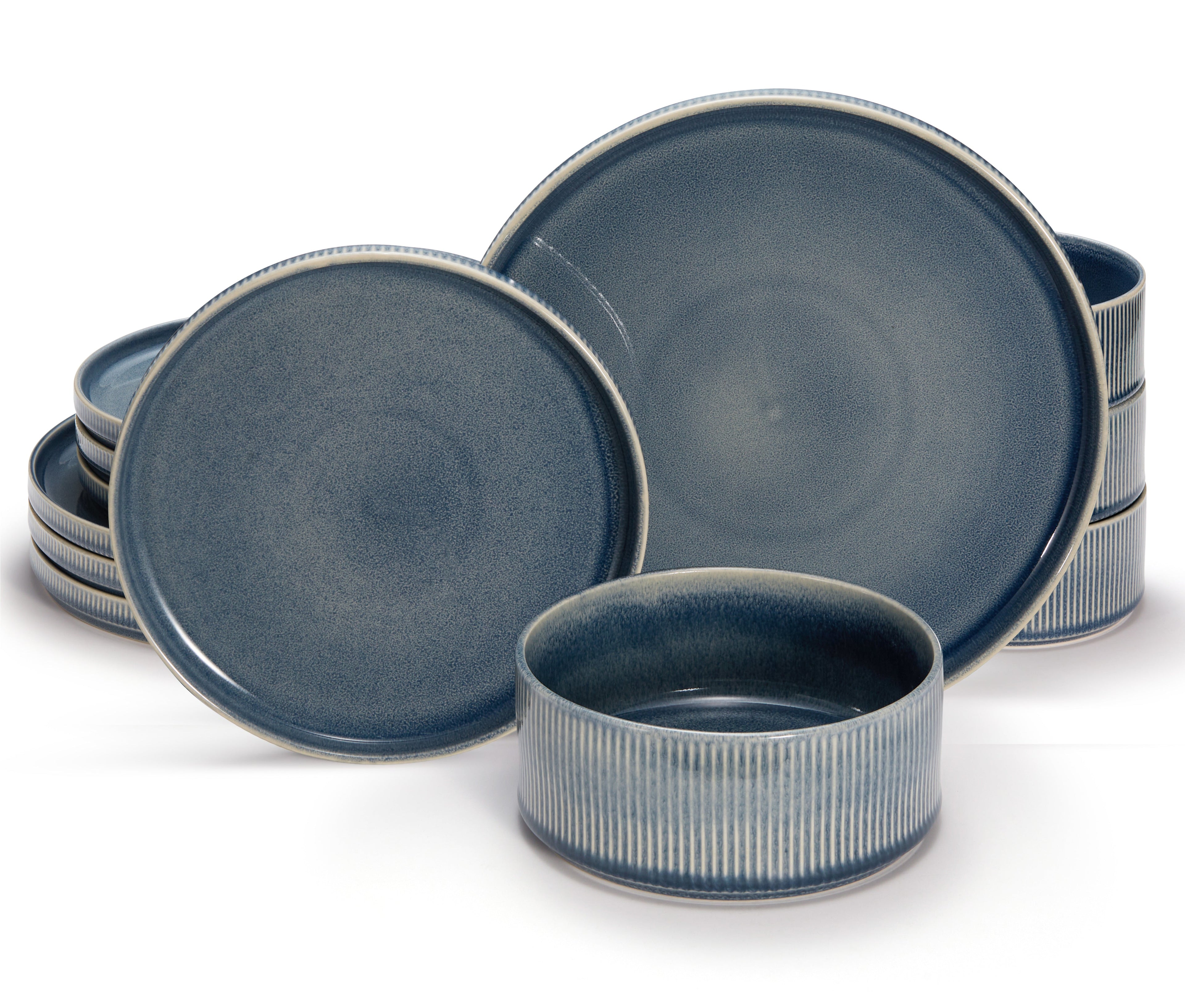 Ceramic Dinnerware Set, 12 Piece, Service for 4