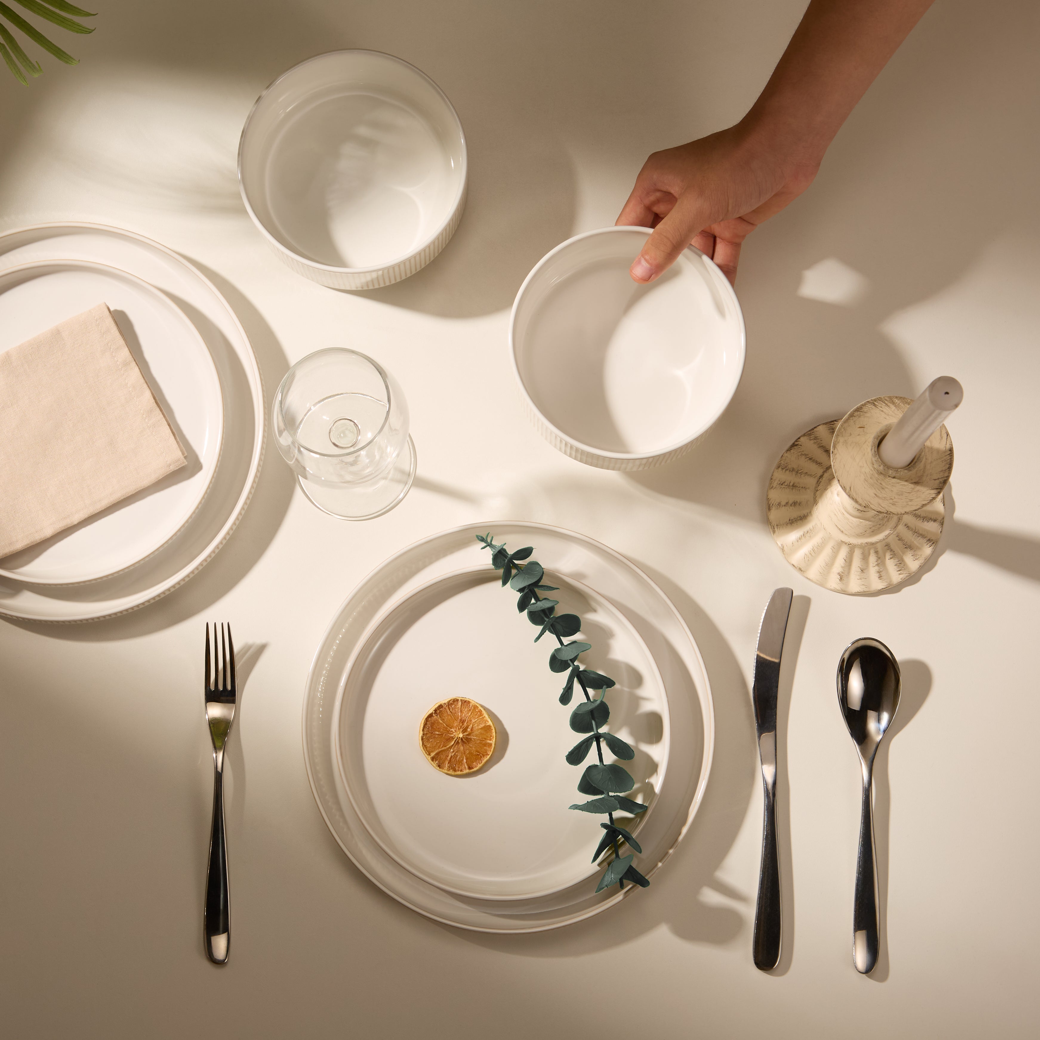 Ceramic Dinnerware Set, 12 Piece, Service for 4