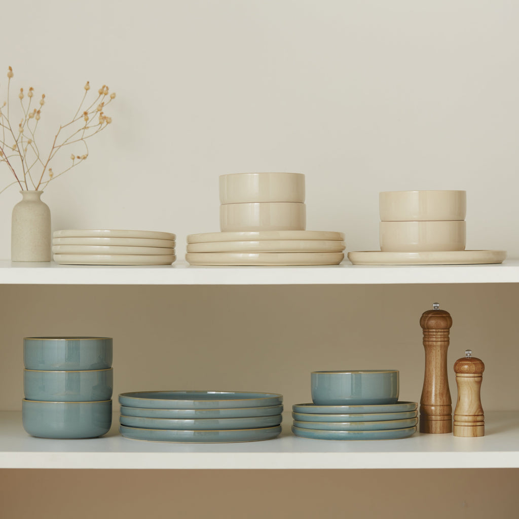 Ceramic Dinnerware Set, 12 Piece, Service for 4, Stoneware