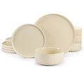 Ceramic Dinnerware Set, 12 Piece, Service for 4, Stoneware