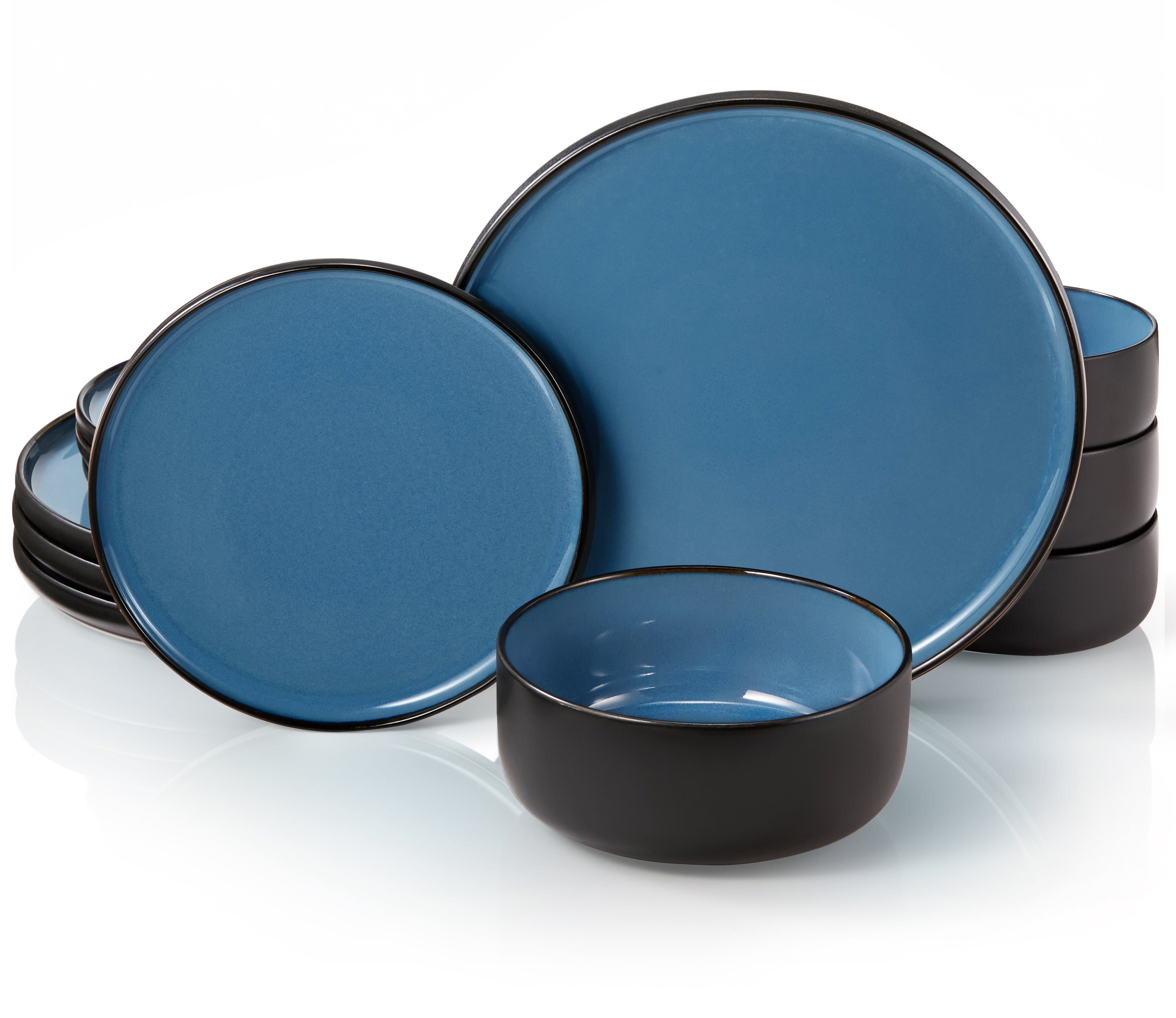 Ceramic Dinnerware Set, 12 Piece, Service for 4, Stoneware