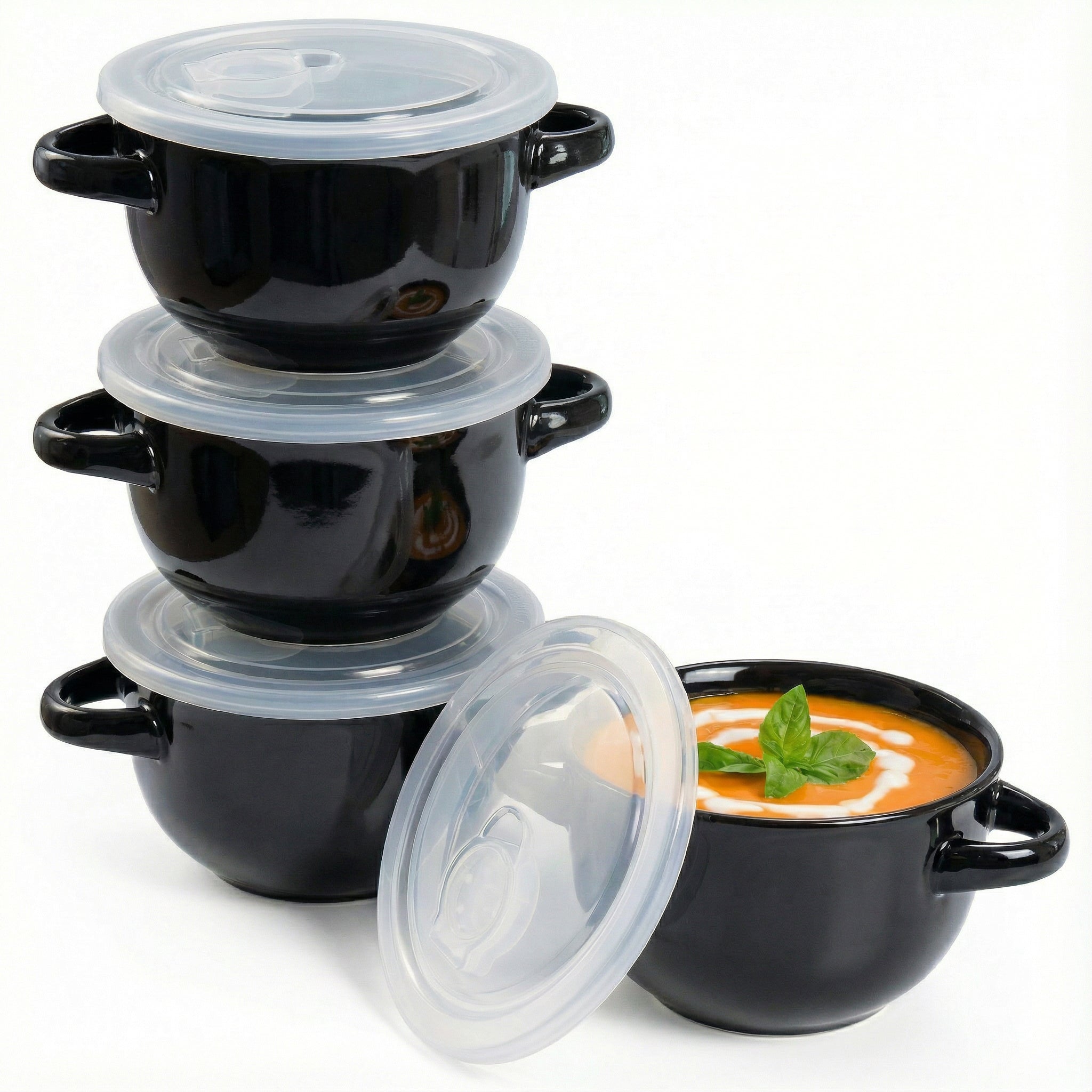 Ceramic Soup Bowls, 18 oz, Set of 4