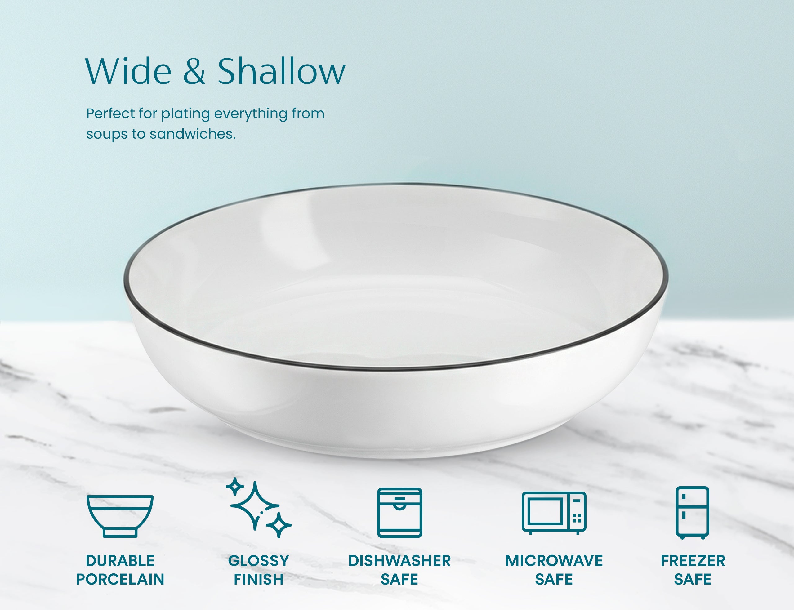 Pasta Bowls, 40 oz, Set of 4