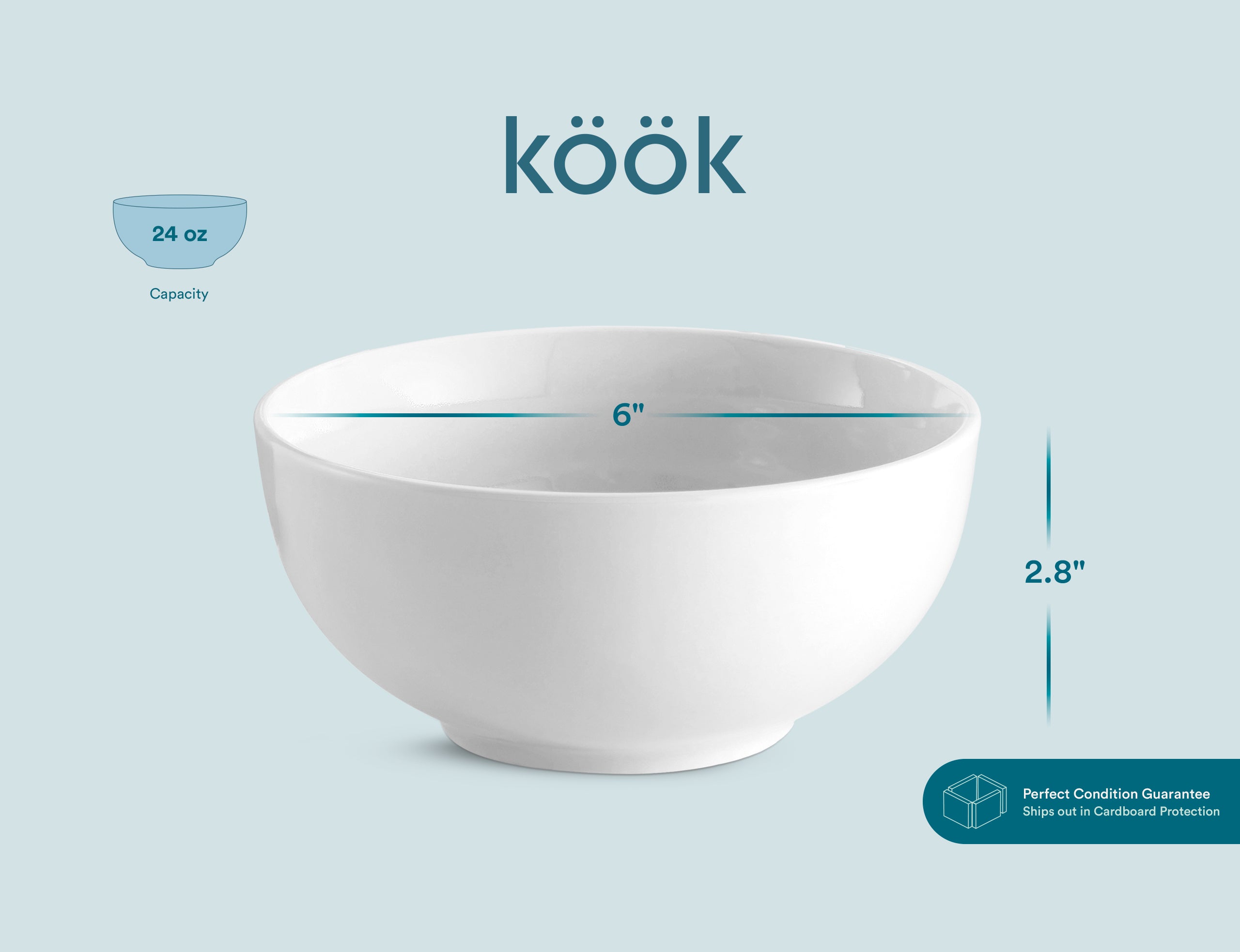 Cereal Bowls, 20 oz, Set of 6