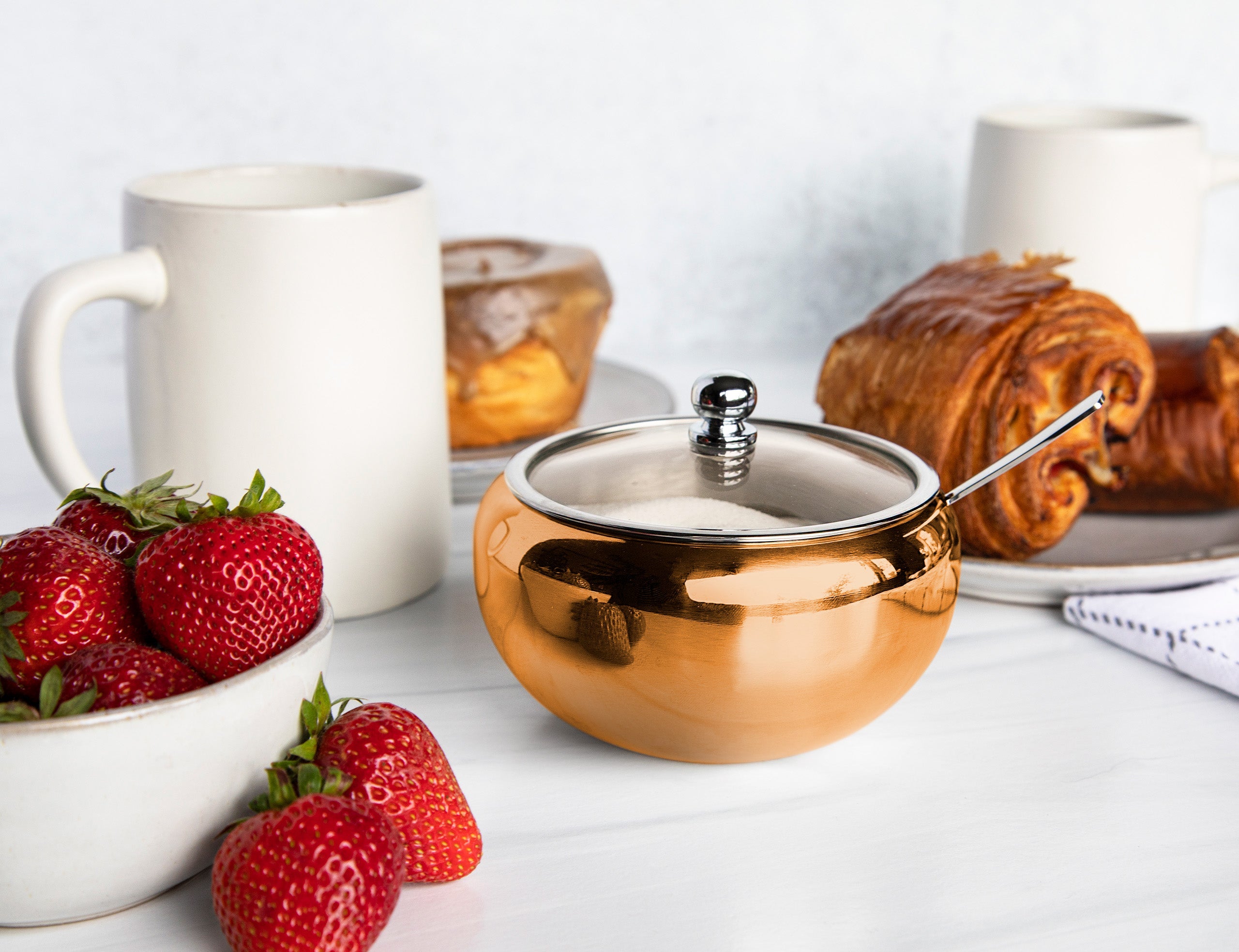 Large Stainless Steel Sugar Bowl, 16 oz