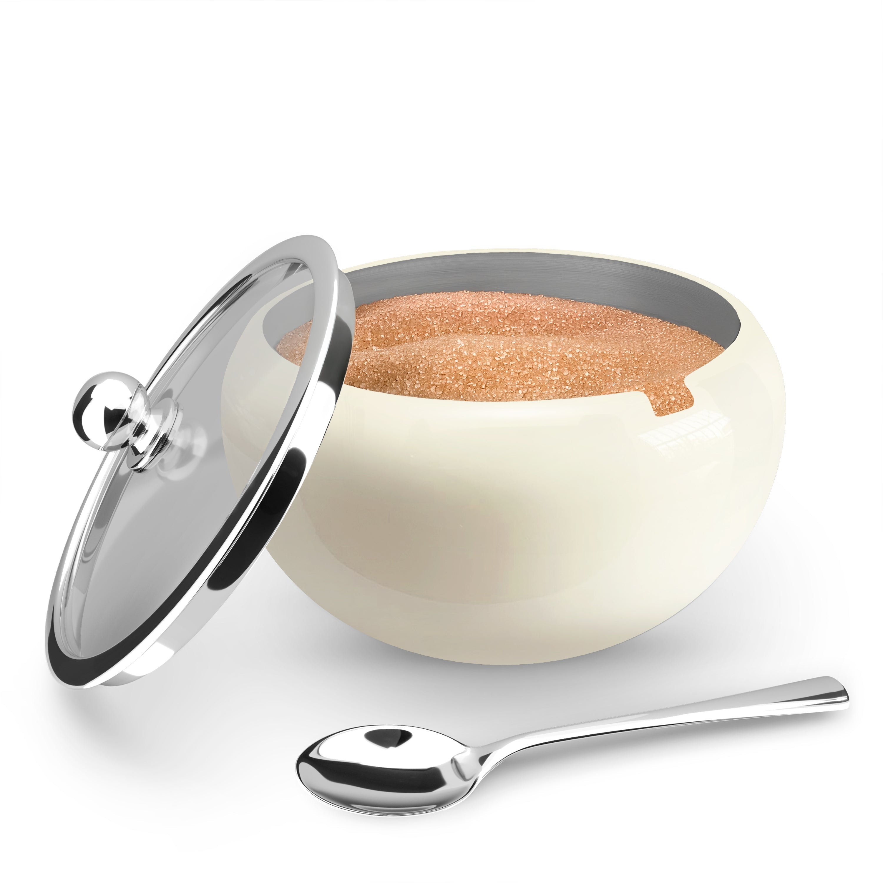 Large Stainless Steel Sugar Bowl, 16 oz