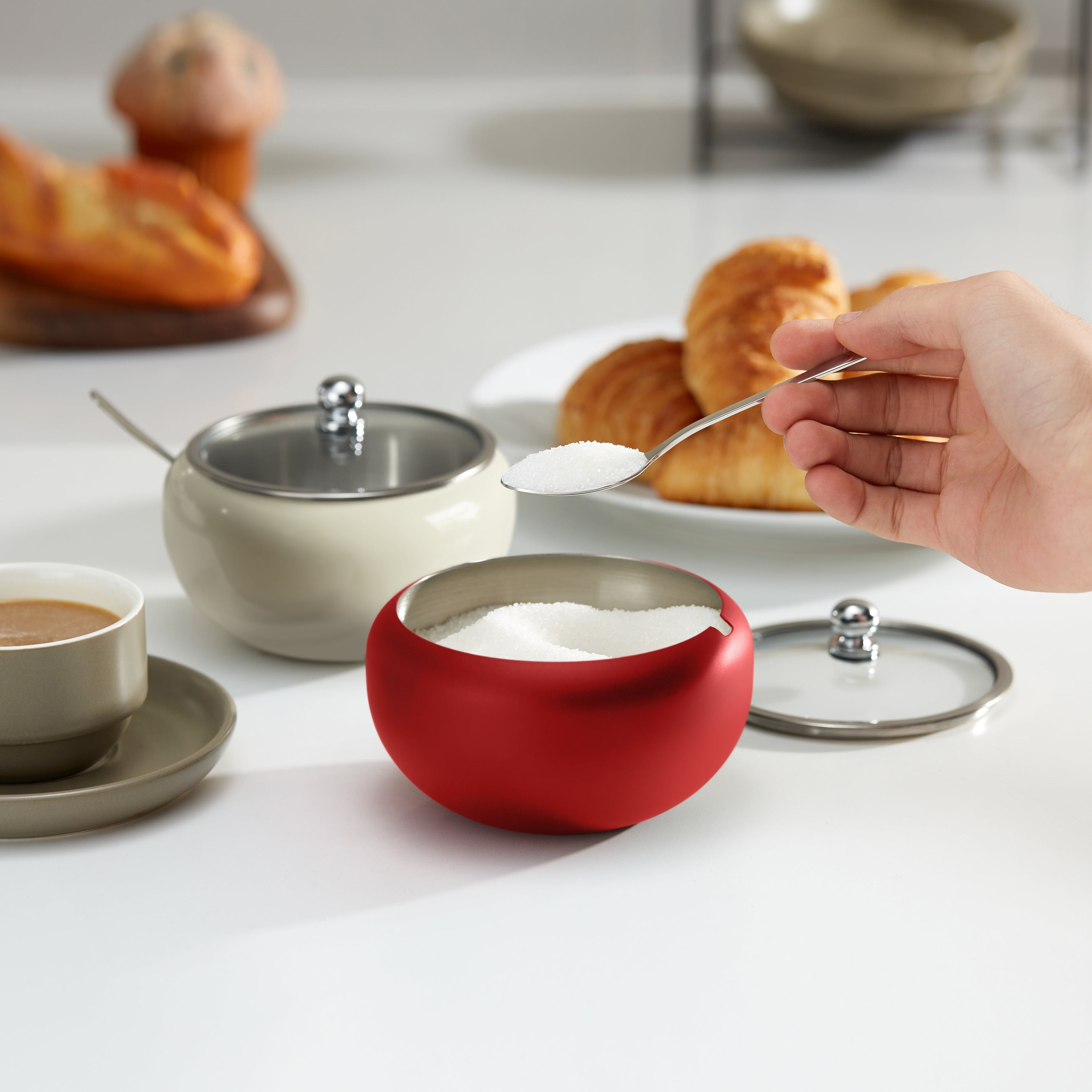 Large Stainless Steel Sugar Bowl, 16 oz