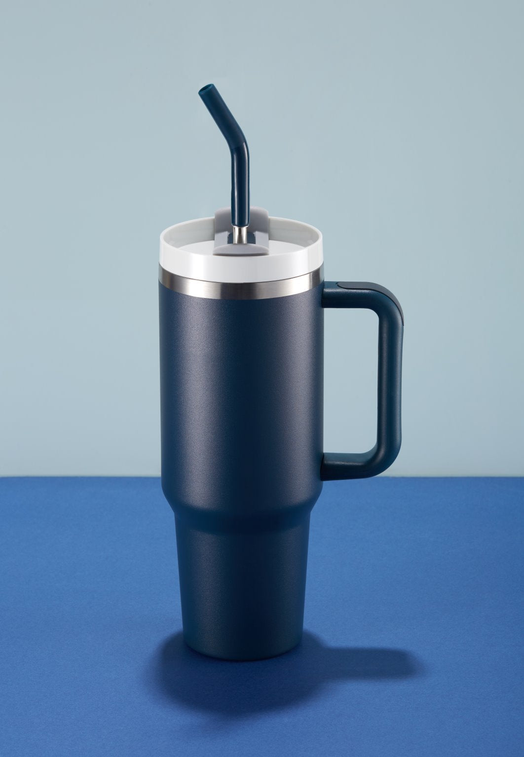 Stainless Steel Tumbler, with Straw and Handle, 40 oz