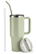 Stainless Steel Tumbler, with Straw and Handle, 40 oz