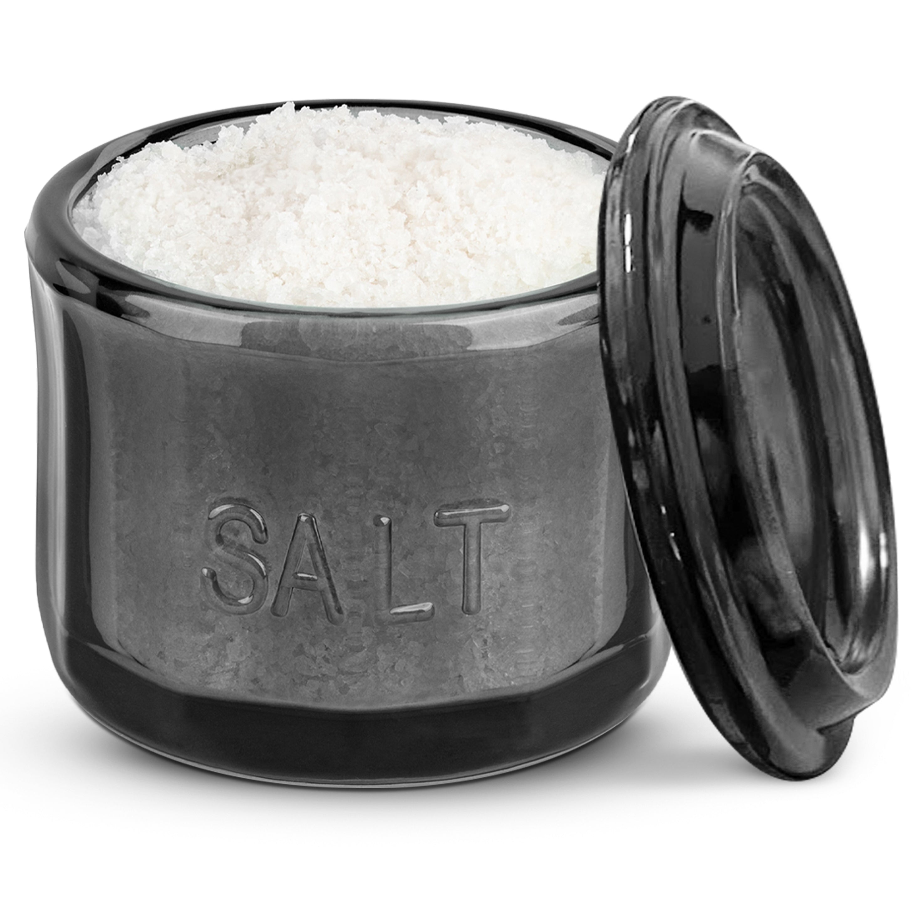 Round Glass Salt Cellar with Lid