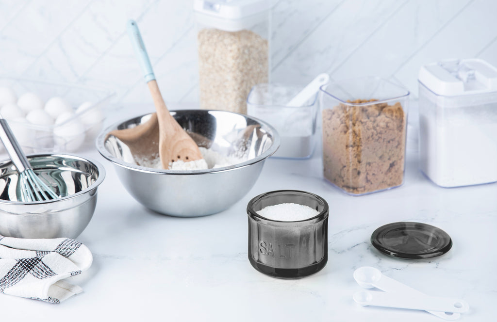 Round Glass Salt Cellar with Lid