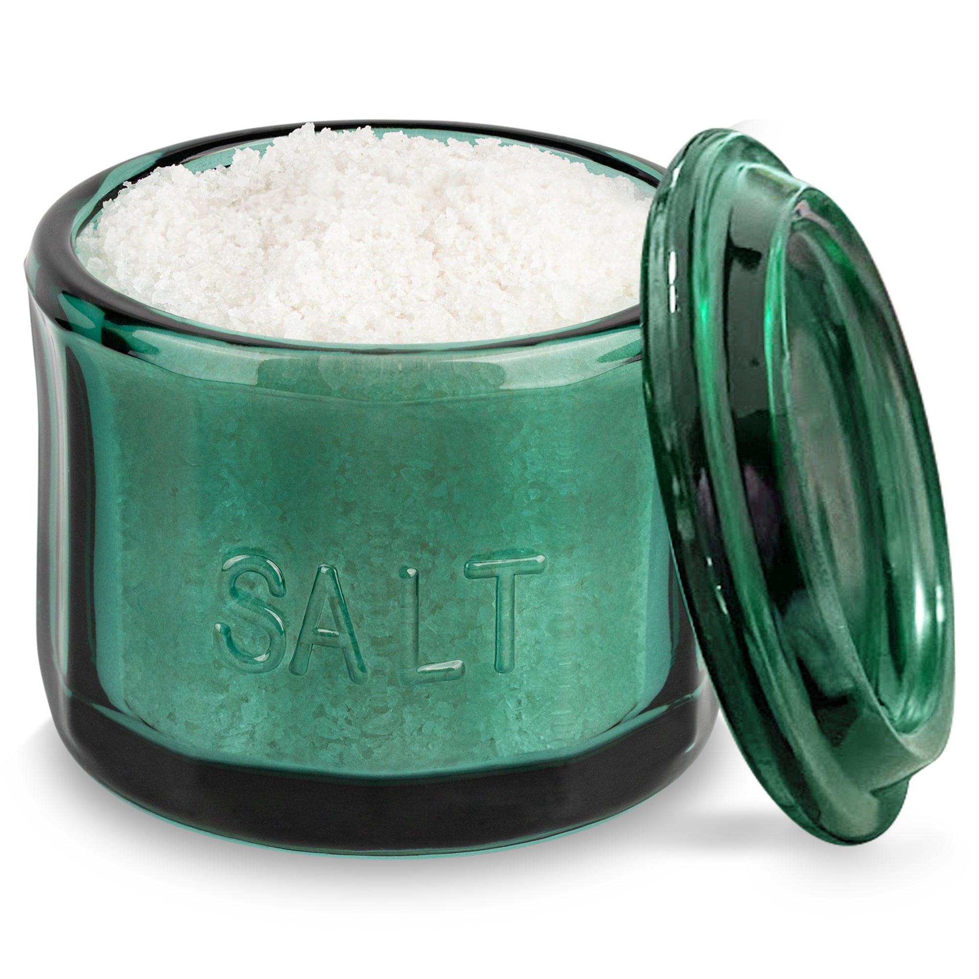 Round Glass Salt Cellar with Lid