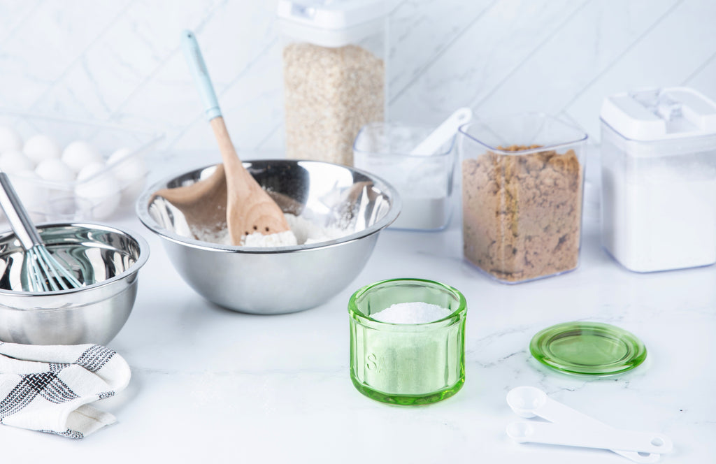 Round Glass Salt Cellar with Lid