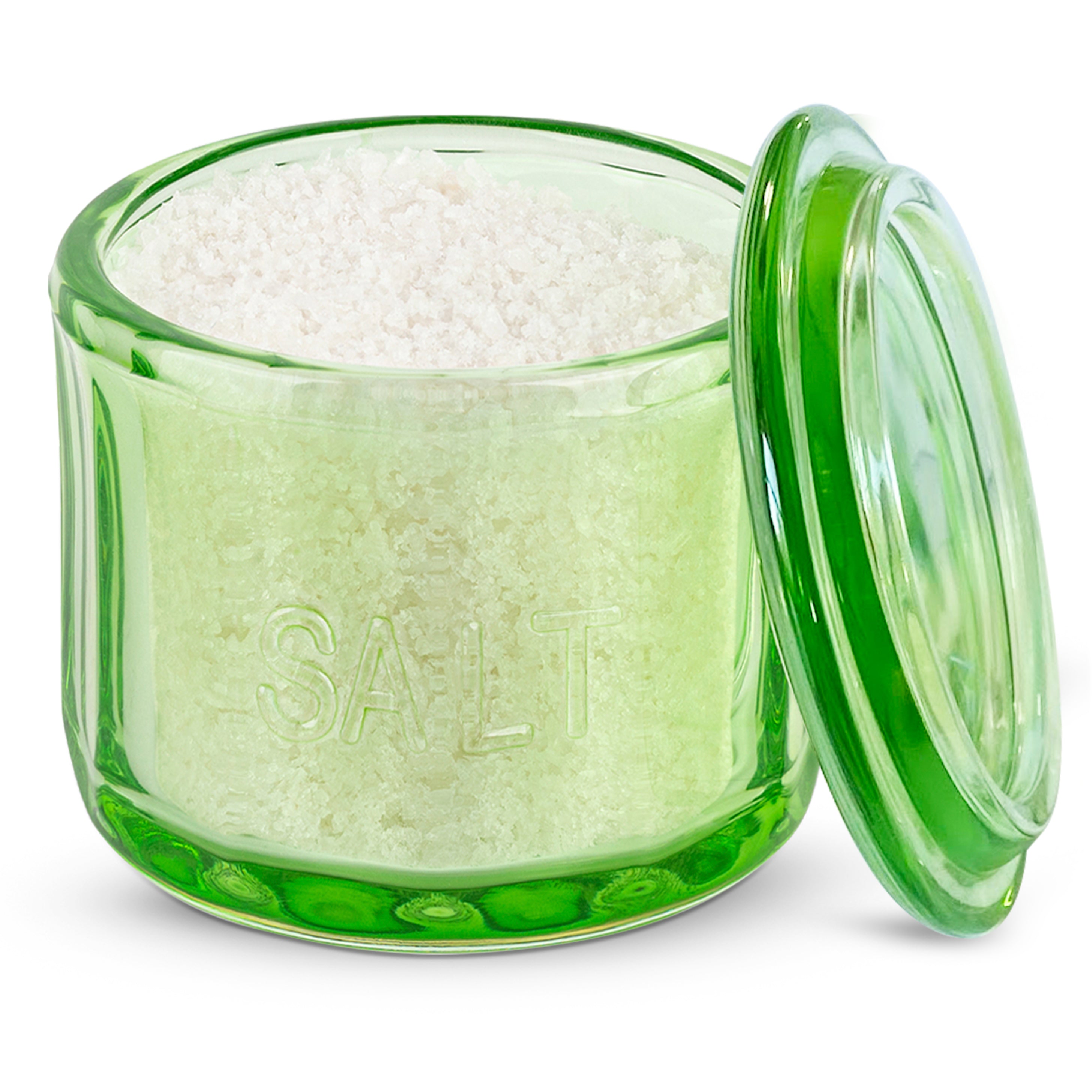 Round Glass Salt Cellar with Lid
