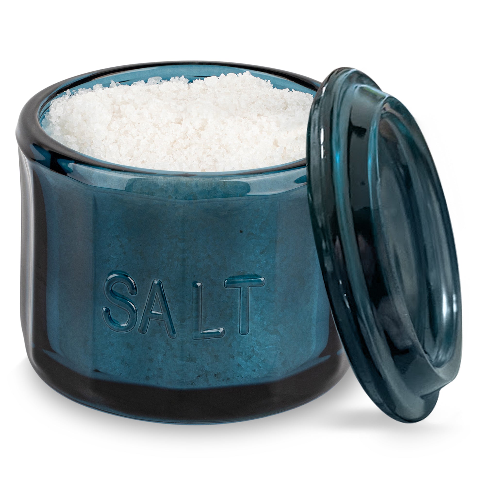 Round Glass Salt Cellar with Lid