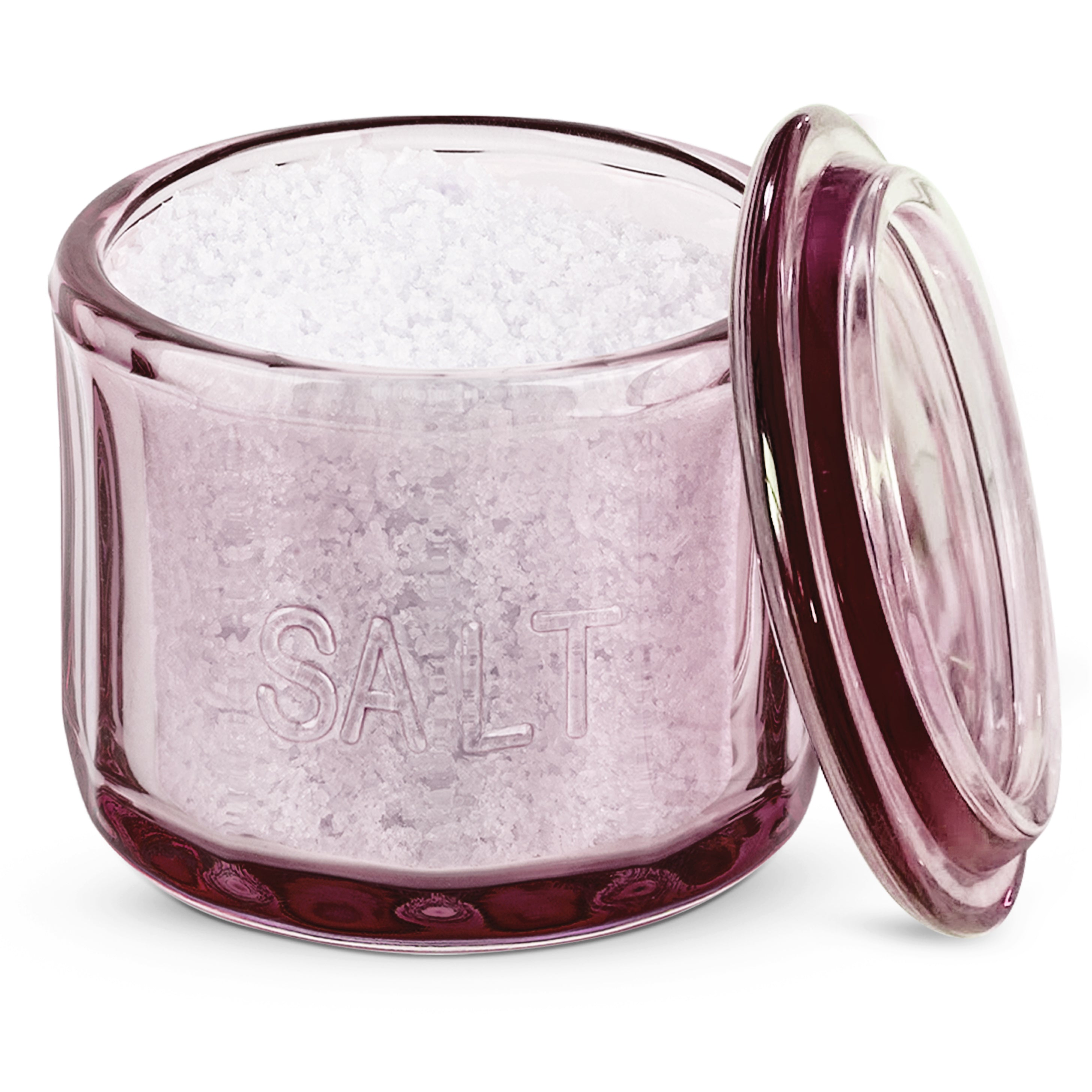 Round Glass Salt Cellar with Lid