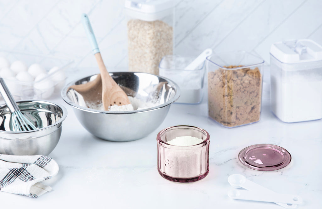 Round Glass Salt Cellar with Lid