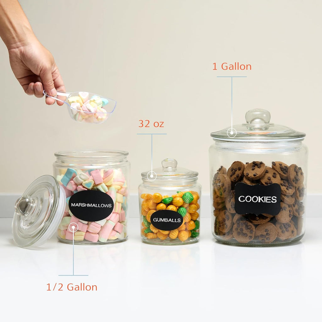 Glass Storage Containers with Airtight Lids, Set of 2
