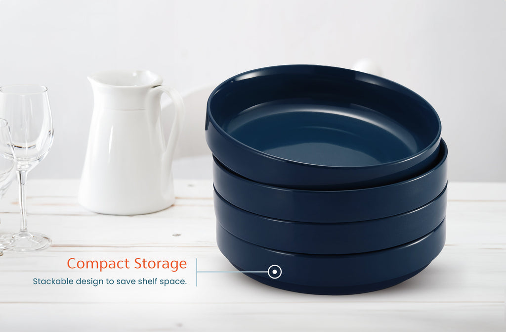 Ceramic Pasta Bowls, 47 oz, Set of 4