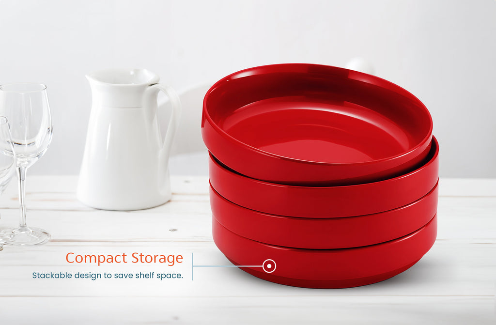 Ceramic Pasta Bowls, 47 oz, Set of 4