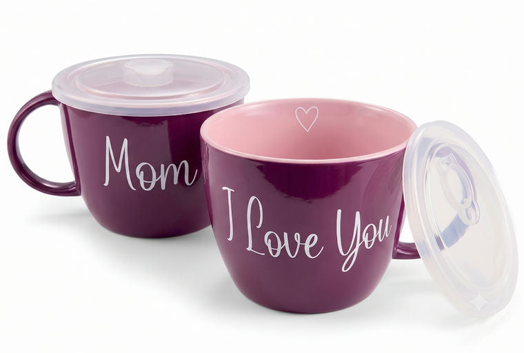 Soup Cups with Lids, 25 oz, Set of 2