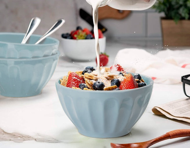 Ceramic Cereal Bowls, 23 oz, Set of 6