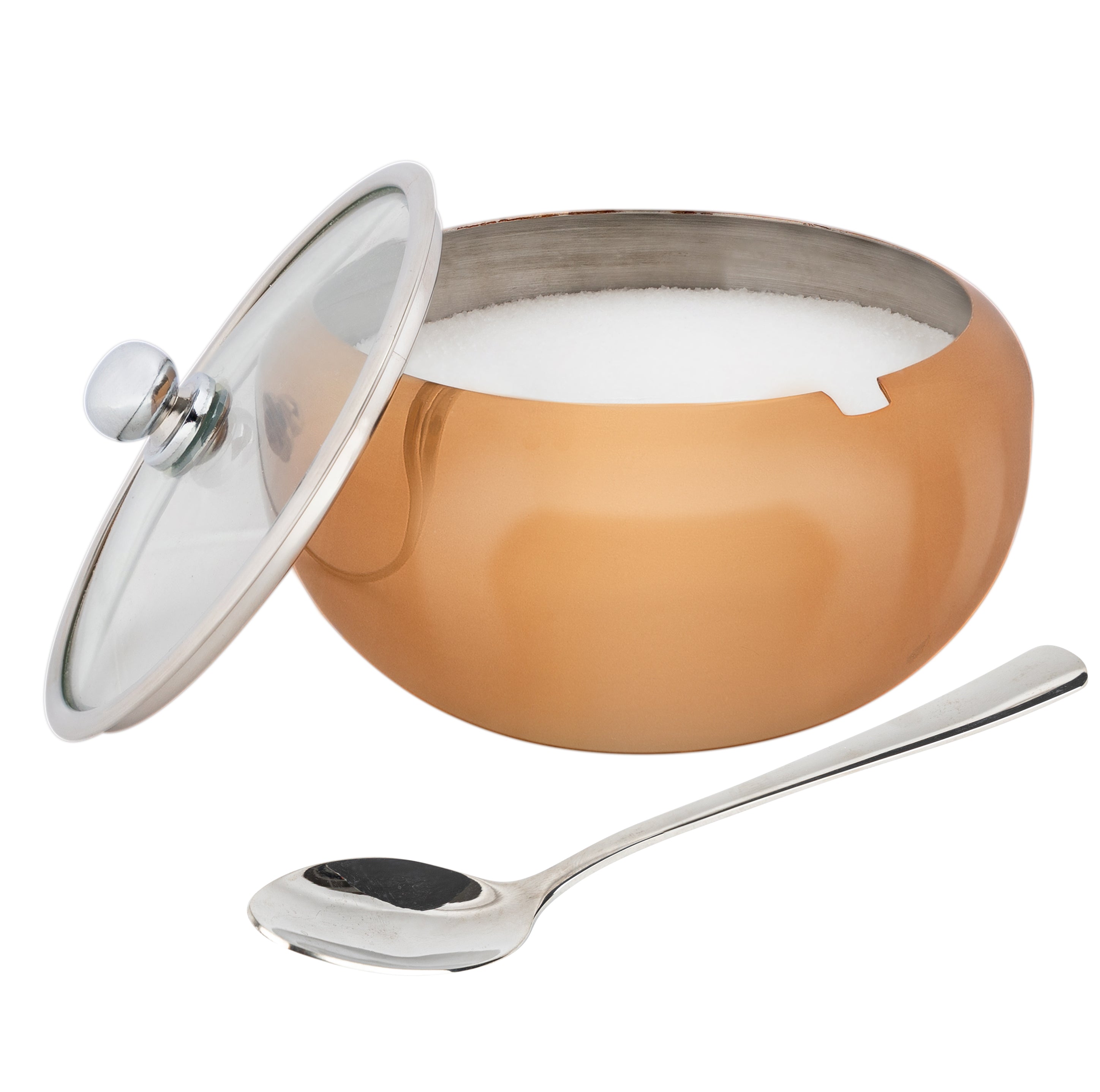 Large Stainless Steel Sugar Bowl, 16 oz