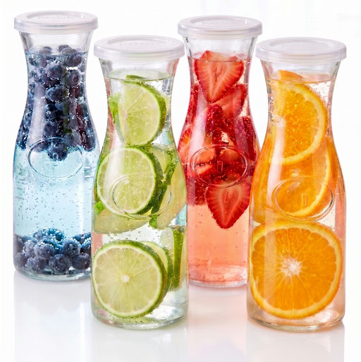 Glass Carafes with Lids