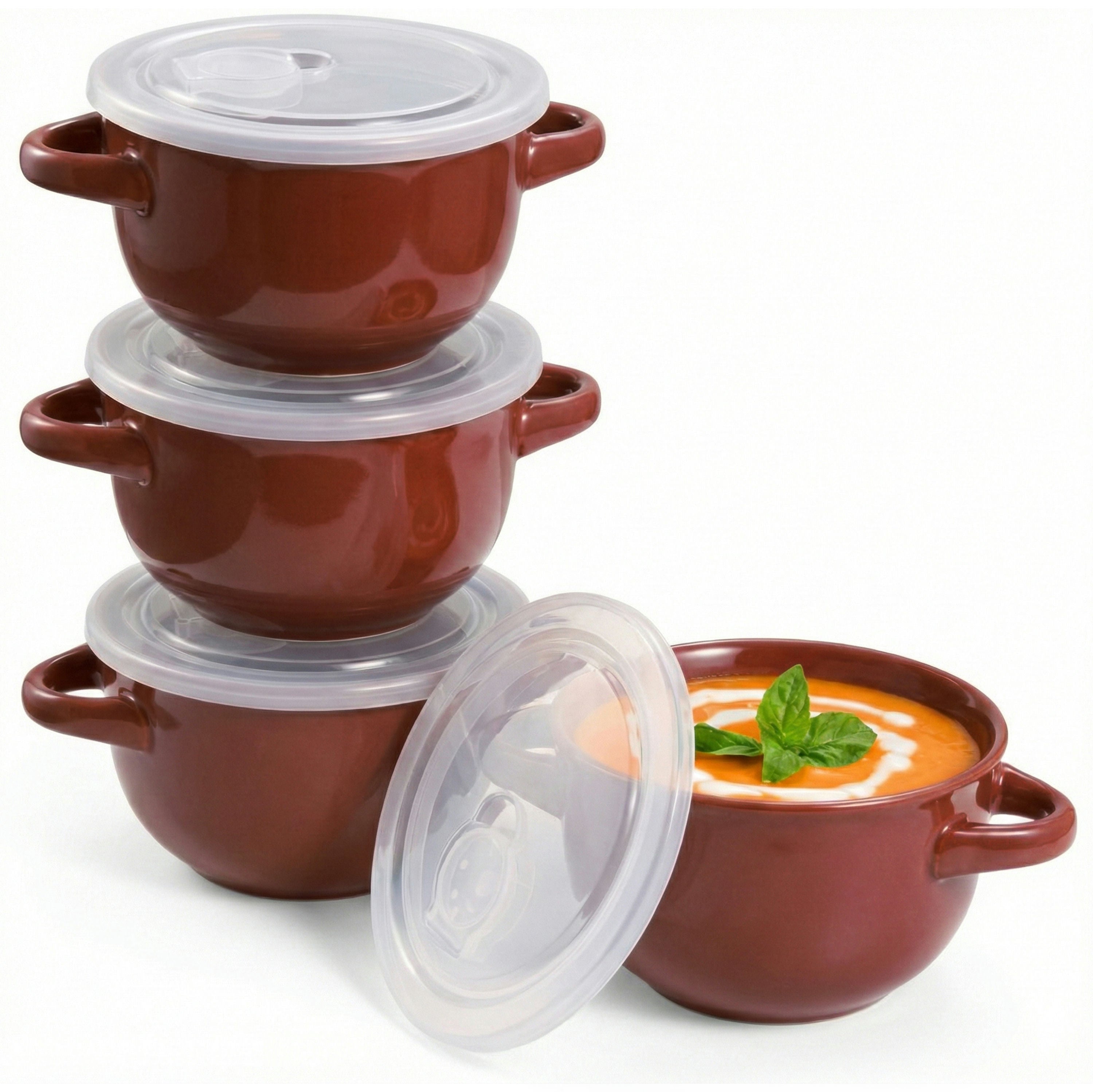 Ceramic Soup Bowls, 18 oz, Set of 4
